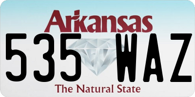 AR license plate 535WAZ