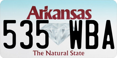 AR license plate 535WBA
