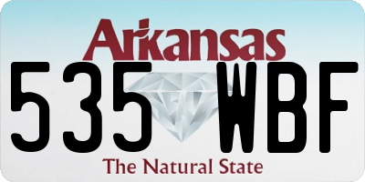 AR license plate 535WBF