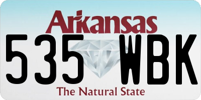 AR license plate 535WBK