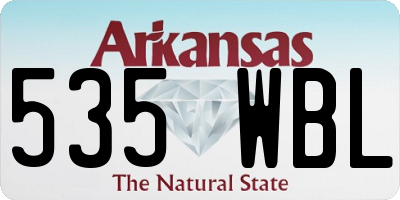 AR license plate 535WBL