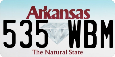 AR license plate 535WBM
