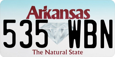 AR license plate 535WBN
