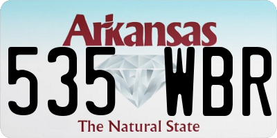 AR license plate 535WBR