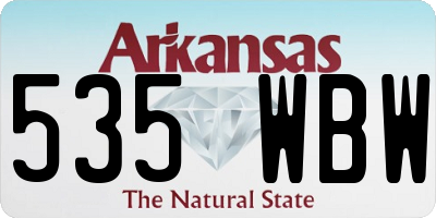 AR license plate 535WBW