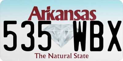 AR license plate 535WBX