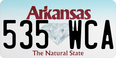 AR license plate 535WCA