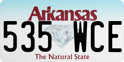 AR license plate 535WCE
