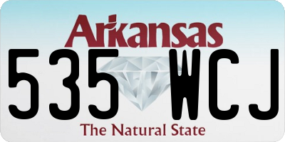 AR license plate 535WCJ