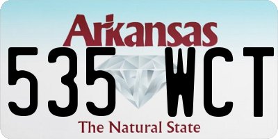 AR license plate 535WCT