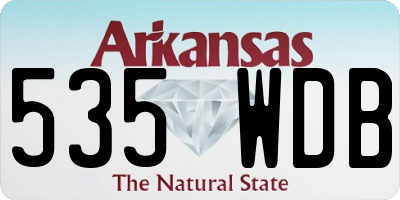 AR license plate 535WDB