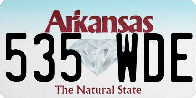 AR license plate 535WDE