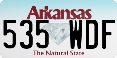 AR license plate 535WDF