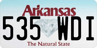AR license plate 535WDI