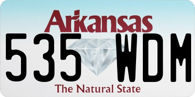 AR license plate 535WDM
