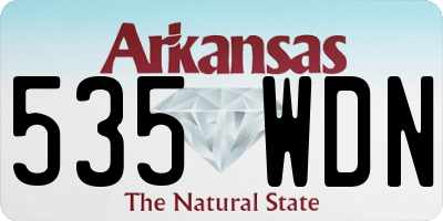 AR license plate 535WDN