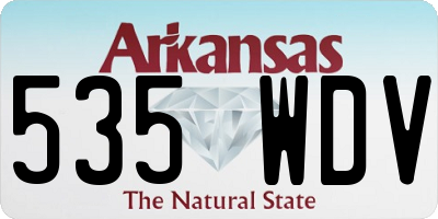 AR license plate 535WDV