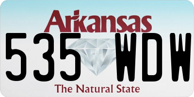 AR license plate 535WDW