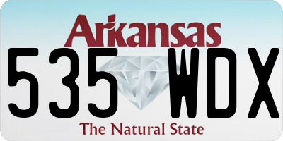AR license plate 535WDX
