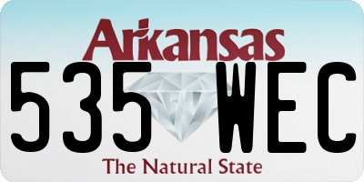 AR license plate 535WEC