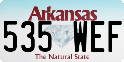 AR license plate 535WEF