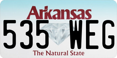 AR license plate 535WEG