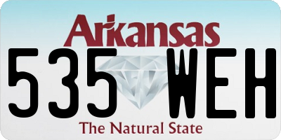 AR license plate 535WEH
