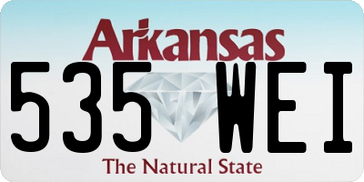 AR license plate 535WEI