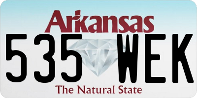 AR license plate 535WEK