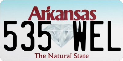 AR license plate 535WEL