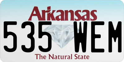 AR license plate 535WEM