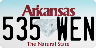 AR license plate 535WEN
