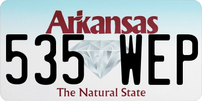 AR license plate 535WEP