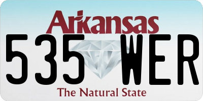 AR license plate 535WER