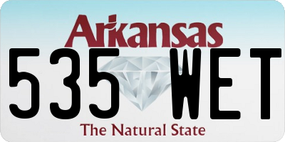 AR license plate 535WET