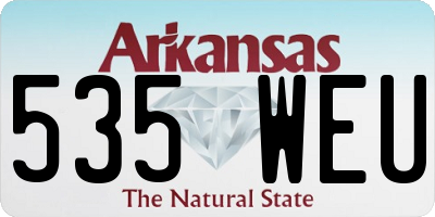 AR license plate 535WEU