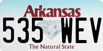 AR license plate 535WEV