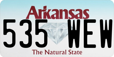 AR license plate 535WEW
