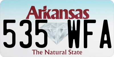 AR license plate 535WFA