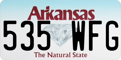 AR license plate 535WFG