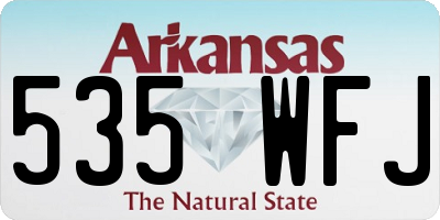 AR license plate 535WFJ