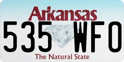AR license plate 535WFO
