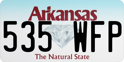 AR license plate 535WFP