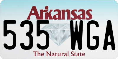 AR license plate 535WGA