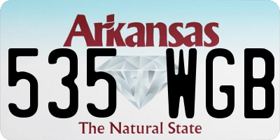AR license plate 535WGB