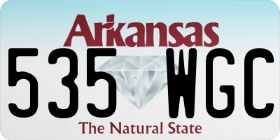 AR license plate 535WGC