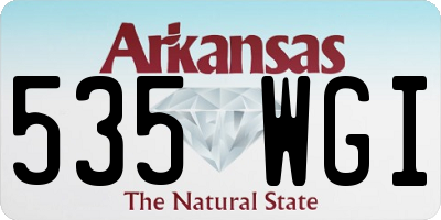 AR license plate 535WGI