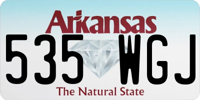 AR license plate 535WGJ