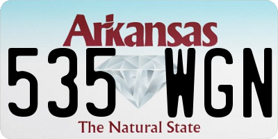 AR license plate 535WGN