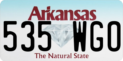 AR license plate 535WGO